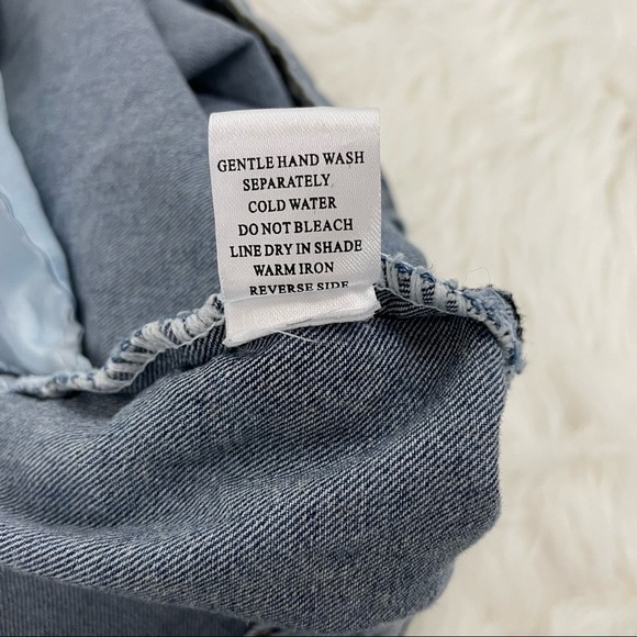 Princess polly wide leg jeans raw hem, size 12 - Picture 8 of 8